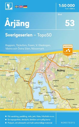 Bild på 53 Årjäng Sverigeserien Topo50 : Skala 1:50 000