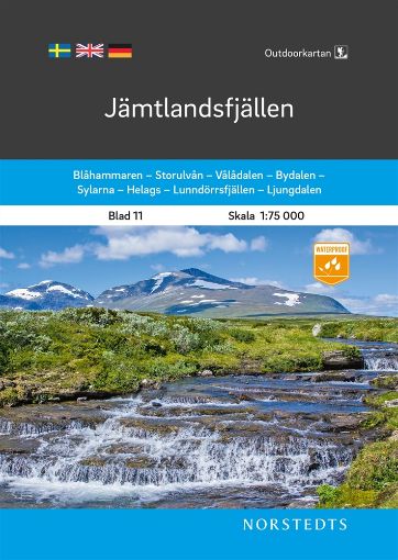 Bild på Outdoorkartan Jämtlandsfjällen : Blad 11 Skala 1:75 000