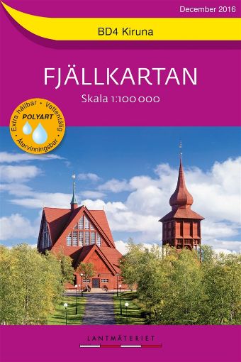 Bild på BD4 Kiruna Fjällkartan : Skala 1:100000